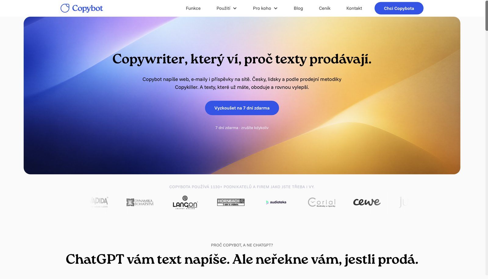 copybot.cz — úvodní stránka aplikace Copybot